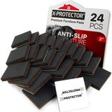 X-PROTECTOR Non Slip Furniture Pads – 24 pcs Premium Furniture Grippers 2"! Best SelfAdhesive Rubber Feet Furniture Feet – Ideal Non Skid Furniture Pad Floor Protectors – Keep Furniture in Place!