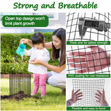Aifanss 30 Pcs Plant Protectors from Animals, 16x12 Inch Large Metal Plant Cages Chicken Wire Cloche with Zip Ties and Stakes to Keep Animals Out, Garden Vegetables Shrubs Protection Bunny Barricades