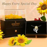 Sereney Preserved Sunflower Gifts for Women You are My Sunshine Necklace