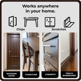 Dark Brown Wood Stain Repair Kit, Brush-On Touch-Up Stain Bottles, Provincial, Dark Walnut, Ebony, Red Mahogany, Interior and Exterior Wood, 4 fl oz Total by spot.