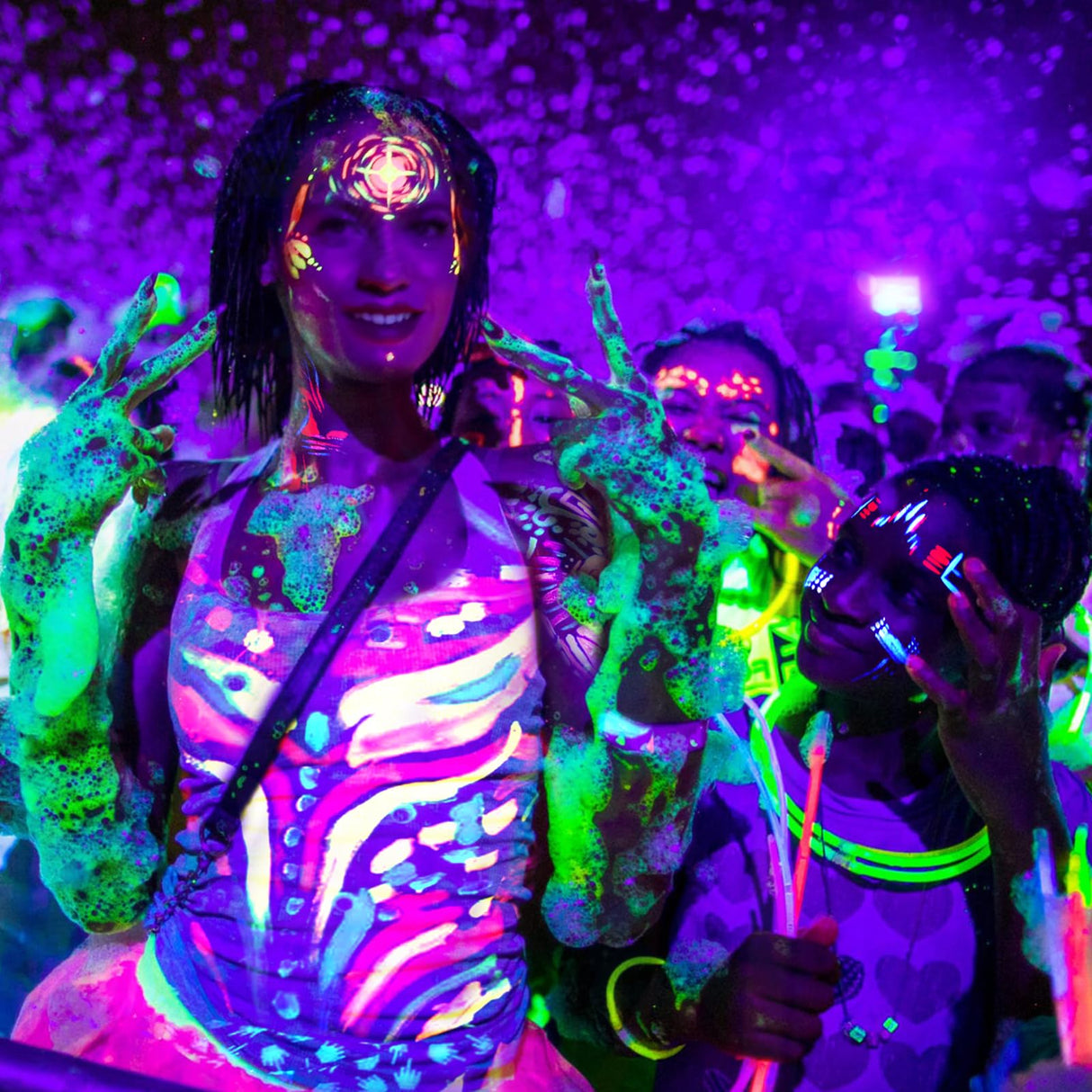 150W UV Black Light, 2 Pack Powerful IP66 Waterproof LED Lamps for Neon Glow Party, Halloween, Christmas Decor and Art Displays in Large Space (150W (2 Pack))