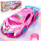 Unicorn RC Car for Girls, Rainbow Glow & Drift Wing Remote Control Car