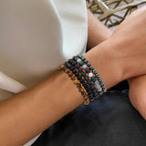 BROCC 16PCS Natural Healing Crystal Bracelets for Women 6mm Beads Bracelet