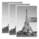 upsimples 16x24 Poster Frame, Easy Slide-In Assembly, White, 3 Pack