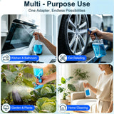 Flexible 360° Spray Bottle Adapter with Weighted Tube, Universal Fit Sprayer Nozzle Replacement for Upside Down Spraying, Flexible Dip Tube Attachments for Car Detailing & Cleaning (5 Pack)