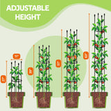 2 Pack Tomato Cages for Garden - Heavy Duty Tomato Trellis for Climbing Plants Outdoor & Indoor - 63 Inch Adjustable Tall Plant Cage & Support Garden Stakes for Pots Vegetables Flowers Fruits Vines