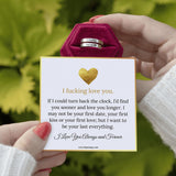 Hope Rings I F♡ing Love You Ring, Adjustable 304 Stainless Steel