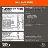 MTN OPS Multi-V Mens Multivitamin Vegetarian Capsules, Essential Daily Vitamin Complex, 60 Capsules, 30 Day Supply