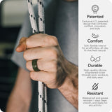 Rinfit Silicone Wedding Band for Men, Infinity - Pack C, Size 10