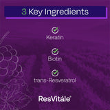 ResVitale Keratin Hair Enhance - Keratin Supplement for Hair Growth - 60 Capsules