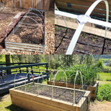Sunwuk Greenhouse Hoops 20pcs, Garden Hoops for 1-3.5ft Wide Raised Bed, 5 Sets of 5.6ft Long Super Bendable Fiberglass Support Frame, Small Garden Tunnel for Row Cover (S Size)