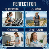 Set of 3 - Neck Cooling Tube for Heat Relief | Reusable Cooling Neck Ring | Wearable ice Pack for hot Weather | Ice wrap for Sports and Hiking | Personal Cooler for Temperature Regulation (Blue)