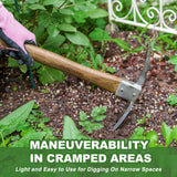 Haliaeetus Pick Axe, Stainless Steel Mattock, Garden Pick with Wood Handle