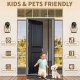 Reversible Side Opening Magnetic Screen Door for Sliding & French Doors,Upgraded PETG Mesh Anti-Tearing, Heavy Duty & Strong Magnetic, Pet and Kid Friendly - Screen Door 74"x82"