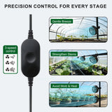 Pidemeo Grow Tent Fan 2-Pack, 5 Inch Clip On Plant Fan with Heavy Duty Screw-Lock Clamp, Non-Oscillating Tent Fans for Small Greenhouse & Hydroponics, IP54 Waterproof, 3 Speeds, 8FT Cord
