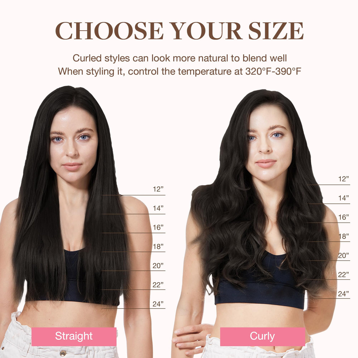 GOO GOO Clip in Hair Extensions Real Human Hair, Remy Human Hair Extensions Clip ins for Women, Natural Human Hair, 24inch 120g 7Pcs, 2 Dark Brown