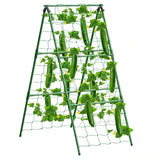Updated A-Frame Cucumber Trellis for Raised Beds, Adjustable Size Garden Trellis for Climbing Plant Outdoors with Climbing Net and Plant Support Clip for Vegetable Grape Tomato Garden Supplies