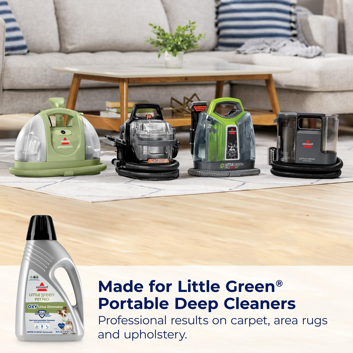 Bissell® Little Green™ PET-PRO-OXY Formula for Portable Carpet Cleaners, 60 oz, 2034F