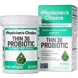 Physician's CHOICE Probiotics for Weight Management & Bloating - 6 Probiotic Strains - Prebiotics - Key ingredient Cayenne - Supports Gut Health - Weight Management for Women & Men - Green Tea - 30 CT