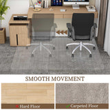 Naturei Chair Mat for Carpet, 36” x 48” Office Desk Floor Mat for Rolling Chairs, Easy Glide Floor Protector for Low Pile Carpet (Rectangle)