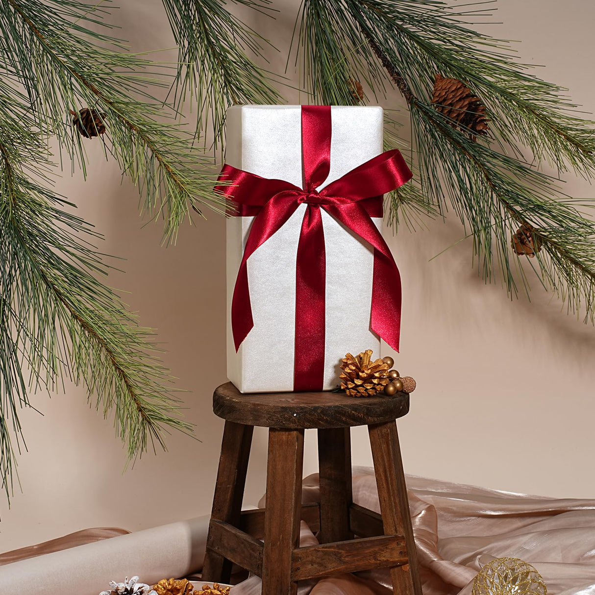 LaRibbons White Wrapping Paper, 30 Inch x 33 Feet, Solid Color Pearly-Lustre Gift Wrapping Paper Rolls for Wedding, Christmas, Valentine's Day, Birthday, Baby Shower