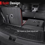 HOUCLEMIC Floor Mats for 2025 Hyundai Santa Fe, All Weather TPE Cargo Mat with Backrest Mat Interior Car Mats Protection for Hyundai Santa Fe Calligraphy Accessories (Fit Hybrid and Fuel) 2024 2025