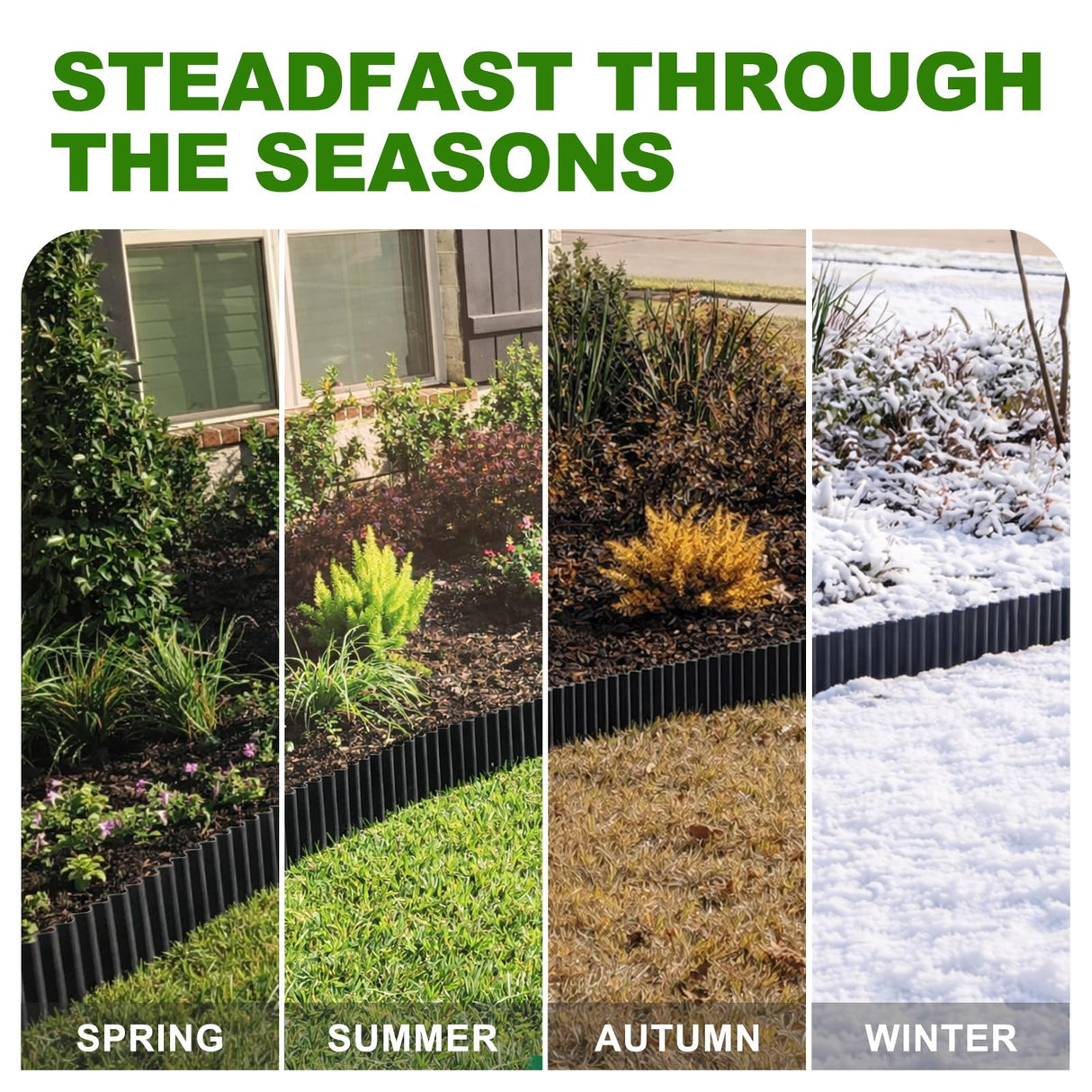 SJPULMO Corrugated Metal Edging, 6"x45Ft Rust-proof Landscape Edging Border