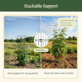 Vego 3-Panel Tomato Cage for Garden & Pots, Rust-Resistant Tomato Stakes Plant Cage Trellis Support for Climbing Vegetables Plants- 11.5" Triangle 4 Pack