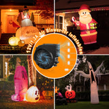 12V 1.2A Replacement Air Blower Fan for 5-12FT Halloween Christmas Inflatables with 1.5A Adapter 5 LED Light Fans Outdoor Blow Up Motor Replacement Fan Blower Parts for Inflatables Yard Decorations