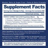 BodyHealth PerfectAmino Powder - BCAA and EAA Powder for Pre and Post Workout - Amino Acid Energy Drink for Men and Women to Support Lean Muscle and Recovery - Mocha - 60 Servings