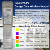 Universal Garage Door Opener Keypad for Liftmaster Chamberlain Craftsman Wayne Dalton Openers Produced Since 1993, Wireless Keypad Keyless Entry, Replaces 877/878MAX 377/977/877/66LM, Safe Security