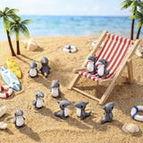 Soulchen 50 Pcs Mini Resin Shark Figurine Small Shark Figurine for Desktop Decoration Miniature Animal Statue for Landscape Living Room Office Kitchen Bathroom Prank and Prop Party Gifts