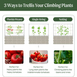 Vego Garden 8.0ft Long Tomato Metal Frame Trellis, Garden Trellis for Climbing Plants Like Cucumber Beans Tomatoes & Vines, (Garden Beds Not Included)