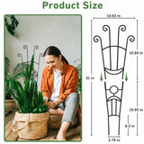 Xeeol 32.6in Plant Trellis for Climbing Plants Indoor, Expandable Large Metal Trellis for Potted Plants, Heavy-Duty Tall Pothos Plant Climber Support for Ivy Pothos Hoya Monstera, 4P
