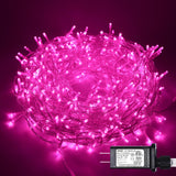 ILLUMINEW 800 Led Pink String Lights Indoor Outdoor Christmas Decorations, 330 Ft 8 Modes Plug in Fairy Lights Pink Valentine Day Room Decor