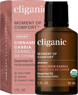 Cliganic Organic Cinnamon Cassia Essential Oil, 1oz - 100% Pure Natural Undiluted, for Aromatherapy | Non-GMO Verified (Packaging May Vary)