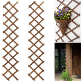 2Pack Expandable Wooden Lattice Wall,Plant Garden Trellis for Climbing Plants Outdoor, Plant Vertical Rack Wall Decor Indoor