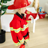 Melissa & Doug Fire Chief Role Play Costume Dress-Up Set, Pretend Play Firefighter Outfit with Realistic Accessories for Kids and Toddlers Ages 3+