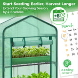Mini Greenhouse for Indoor Outdoor: Ohuhu 23 x 19 x 75-Inch Small Plastic Plant Green House 5-Tier Rack Stand Portable Greenhouses with Durable PE Cover for Seedling, Ideal Gardening Gifts