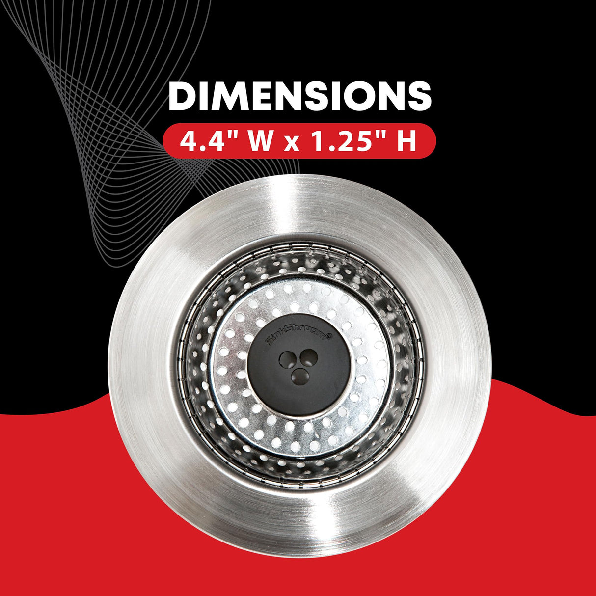 SinkShroom Revolutionary Clog-Free Sink Strainer Basket, 2-Pack, Stainless Steel