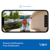 Tapo 2K Wireless Smart Video Doorbell - 160° Ultra-Wide View, Person Detection, 2-Way Talk, Ring Call, Night Vision, Subscription-Free Local Storage or Optional Cloud, D205