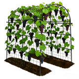 Trellume Garden Arch Trellis for Climbing Plants Outdoor - 83" H*71" W*43" L Large Rustproof Garden Trellis, Heavy Duty Grape Trellis, Tunnel Trellis for Melons, Pumpkins, Cucumbers, Peas(Black)