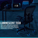 Stealtho Locking Caster Wheels Set of 5 - Heavy Duty Office Chair Casters with Brakes 2 - Replacement Industrial Wheels for Furniture, Cart - Rollerblade Style Navy