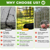 4x100FT Deer Fence Netting for Garden, 55GSM Plastic Mesh Temporary Fence