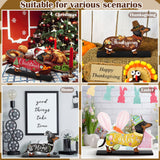 Anglechic 42 Pcs Interchangeable Dachshund Sign Wiener Dog Holiday Decor