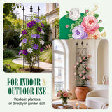 2 Pack 56.7'' H x 12'' W Garden Trellis for Climbing Plants Outdoor, Rustproof Metal Garden Flower Trellis, Rose Trellis for Outdoor Indoor Climbing Plants Clematis Vines Flowers Potted Plants, Tomato