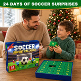 Soccer Advent Calendar 2026 for Kids Boys, 24-Day Building Countdown Gifts
