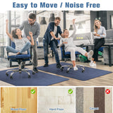 Placoot Office Chair Mat for Hardwood Floor, 55"x35" Corduroy Surface Computer Chair Mat, Desk Chair Mat, Large Anti-Slip Rubber Bottom Floor Protector for Home Office Brown