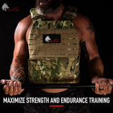 WOLF TACTICAL Adjustable Weighted Vest – WODs, Strength and Endurance Training, Fitness Workouts, Running (OD Green)