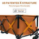 Timber Ridge 51.2'' Extended Collapsible Wagon Cart with Brakes